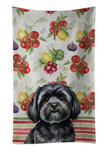 Load image into Gallery viewer, Black Lhasa Apso Vegetables Kitchen Towel