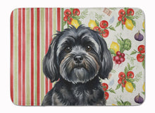 Load image into Gallery viewer, Black Lhasa Apso Vegetables Memory Foam Kitchen Mat