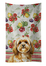 Load image into Gallery viewer, Gold Lhasa Apso Vegetables Kitchen Towel