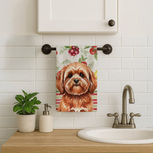 Load image into Gallery viewer, Red Lhasa Apso Vegetables Kitchen Towel