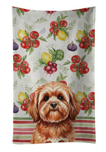 Load image into Gallery viewer, Red Lhasa Apso Vegetables Kitchen Towel