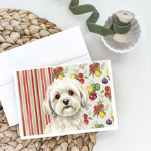 Load image into Gallery viewer, White Lhasa Apso Vegetables Greeting Cards Pack of 8