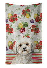 Load image into Gallery viewer, White Lhasa Apso Vegetables Kitchen Towel