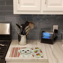 Load image into Gallery viewer, Maltese Vegetables Glass Cutting Board