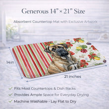 Load image into Gallery viewer, Brindle Mastiff Vegetables Dish Drying Mat