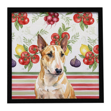 Load image into Gallery viewer, Miniature Bull Terrier Vegetables Framed Metal Print