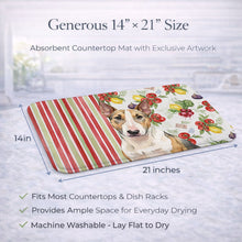 Load image into Gallery viewer, Tricolor Miniature Bull Terrier Vegetables Dish Drying Mat