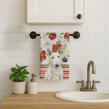 Load image into Gallery viewer, White Miniature Bull Terrier Vegetables Kitchen Towel