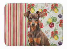 Load image into Gallery viewer, Chocolate and Rust Miniature Pinscher Min Pin Vegetables Memory Foam Kitchen Mat