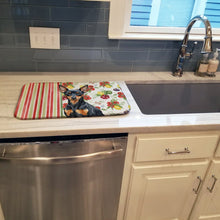 Load image into Gallery viewer, Black and Tan Miniature Pinscher Vegetables Dish Drying Mat