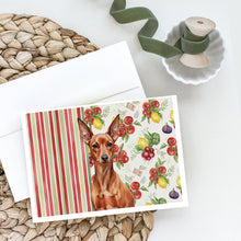 Load image into Gallery viewer, Red Miniature Pinscher Min Pin Vegetables Greeting Cards Pack of 8