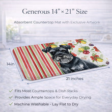 Load image into Gallery viewer, Black Miniature Schnauzer Vegetables Dish Drying Mat