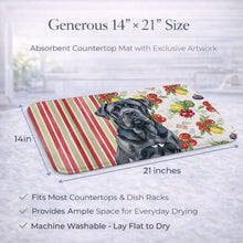Load image into Gallery viewer, Black Neapolitan Mastiff Vegetables Dish Drying Mat