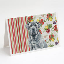 Load image into Gallery viewer, Blue Neapolitan Mastiff Vegetables Greeting Cards Pack of 8