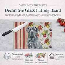 Load image into Gallery viewer, Blue Neapolitan Mastiff Vegetables Glass Cutting Board