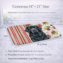 Load image into Gallery viewer, Black Newfoundland Vegetables Dish Drying Mat