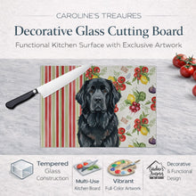 Load image into Gallery viewer, Black Newfoundland Vegetables Glass Cutting Board