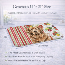 Load image into Gallery viewer, Brown Newfoundland Vegetables Dish Drying Mat