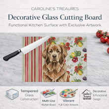 Load image into Gallery viewer, Brown Newfoundland Vegetables Glass Cutting Board