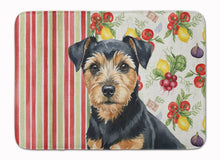 Load image into Gallery viewer, Black and Tan Norfolk Terrier Vegetables Memory Foam Kitchen Mat
