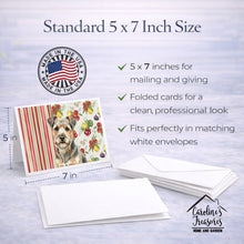 Load image into Gallery viewer, Grizzle and Tan Norfolk Terrier Vegetables Greeting Cards Pack of 8