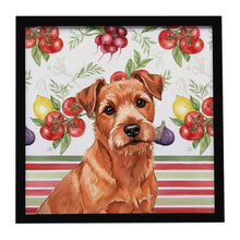 Load image into Gallery viewer, Red Norfolk Terrier Vegetables Framed Metal Print