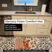 Load image into Gallery viewer, Red Norfolk Terrier Vegetables Memory Foam Kitchen Mat
