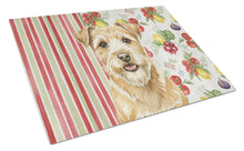 Load image into Gallery viewer, Wheaten Norfolk Terrier Vegetables Glass Cutting Board