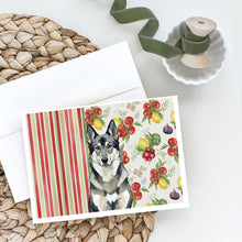 Load image into Gallery viewer, Norwegian Elkhound Vegetables Greeting Cards Pack of 8