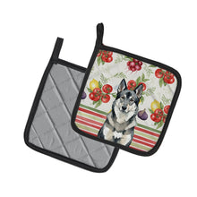 Load image into Gallery viewer, Norwegian Elkhound Vegetables Pair of Pot Holders