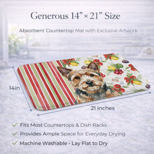 Load image into Gallery viewer, Norwich Terrier Vegetables Dish Drying Mat
