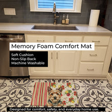 Load image into Gallery viewer, Norwich Terrier Vegetables Memory Foam Kitchen Mat