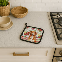 Load image into Gallery viewer, Orange Nova Scotia Duck Tolling Retriever Vegetables Pair of Pot Holders