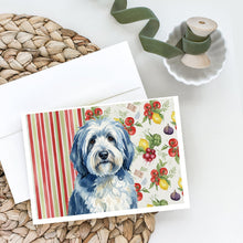Load image into Gallery viewer, Blue and White Old English Sheepdog Vegetables Greeting Cards Pack of 8