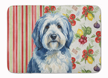 Load image into Gallery viewer, Blue and White Old English Sheepdog Vegetables Memory Foam Kitchen Mat