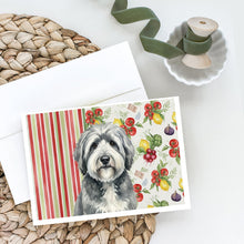 Load image into Gallery viewer, Gray and White Old English Sheepdog Vegetables Greeting Cards Pack of 8