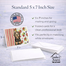 Load image into Gallery viewer, Black and Tan Otterhound Vegetables Greeting Cards Pack of 8