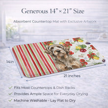 Load image into Gallery viewer, Grizzle and Tan Otterhound Vegetables Dish Drying Mat