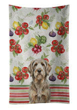 Load image into Gallery viewer, Grizzle and Tan Otterhound Vegetables Kitchen Towel