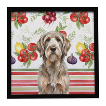 Load image into Gallery viewer, Grizzle and Tan Otterhound Vegetables Framed Metal Print