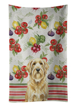 Load image into Gallery viewer, Wheaten and Tan Otterhound Vegetables Kitchen Towel