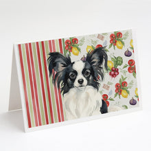 Load image into Gallery viewer, Black and White Papillon Vegetables Greeting Cards Pack of 8