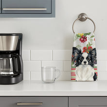 Load image into Gallery viewer, Black and White Papillon Vegetables Kitchen Towel