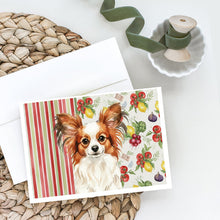 Load image into Gallery viewer, White with Red Papillon Vegetables Greeting Cards Pack of 8