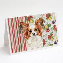 Load image into Gallery viewer, White with Red Papillon Vegetables Greeting Cards Pack of 8