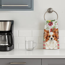 Load image into Gallery viewer, White with Red Papillon Vegetables Kitchen Towel