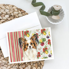 Load image into Gallery viewer, White with Sable Papillon Vegetables Greeting Cards Pack of 8