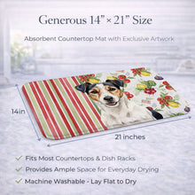 Load image into Gallery viewer, Parson Russell Terrier Vegetables Dish Drying Mat