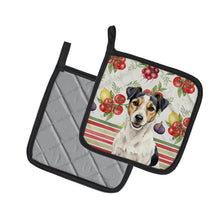 Load image into Gallery viewer, Parson Russell Terrier Vegetables Pair of Pot Holders