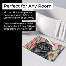 Load image into Gallery viewer, Black Pekingese Vegetables Memory Foam Kitchen Mat